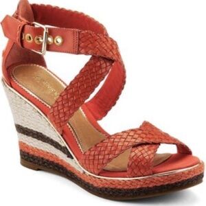 Sperry Harbordale Orange Espadrille‎ Wedge
